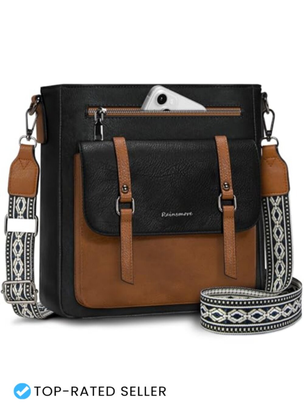 Waterproof PU Leather Crossbody Bag for Women Lightweight Hobo Purse